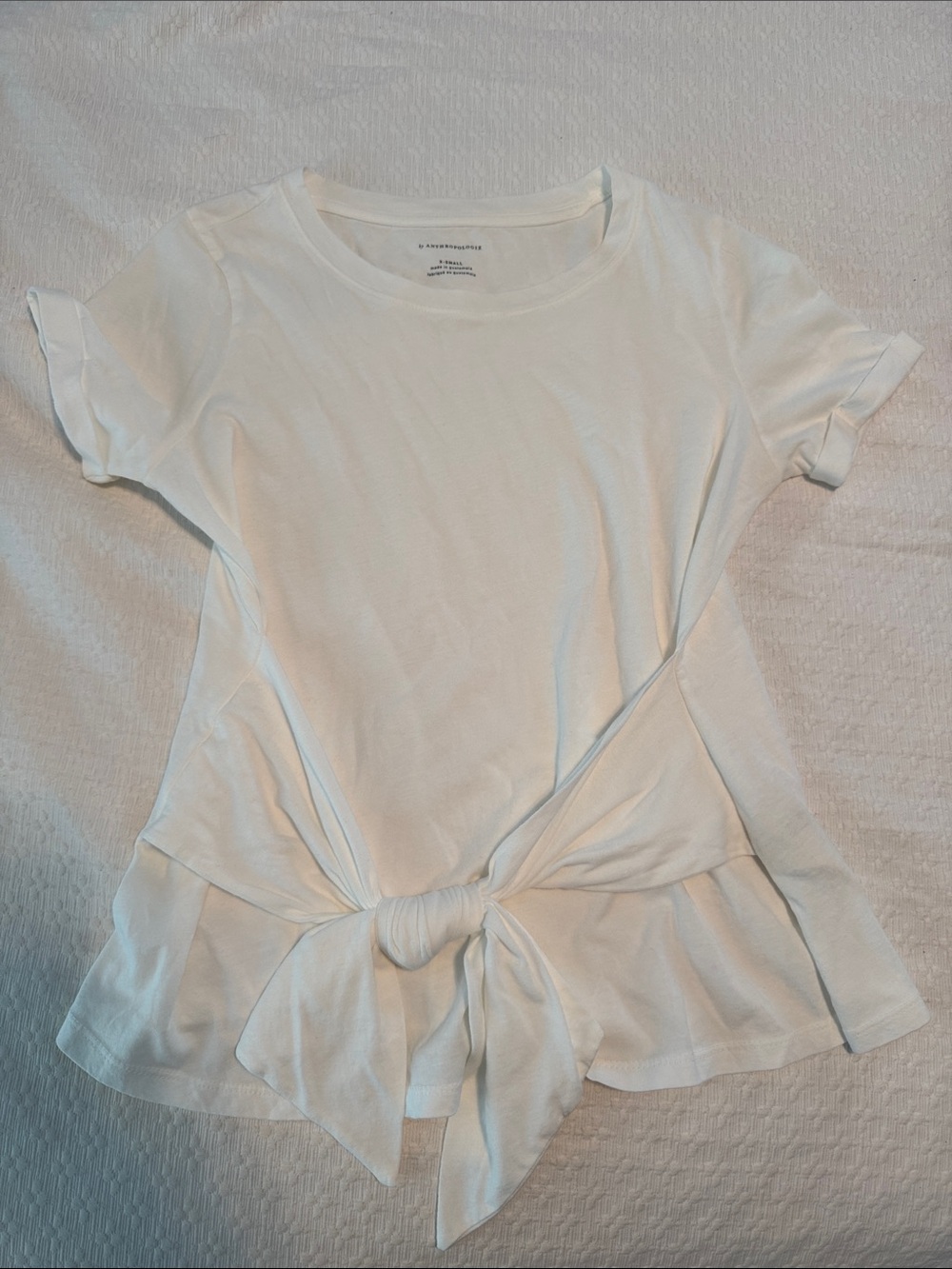 ANTHROPOLOGIE tie front tee